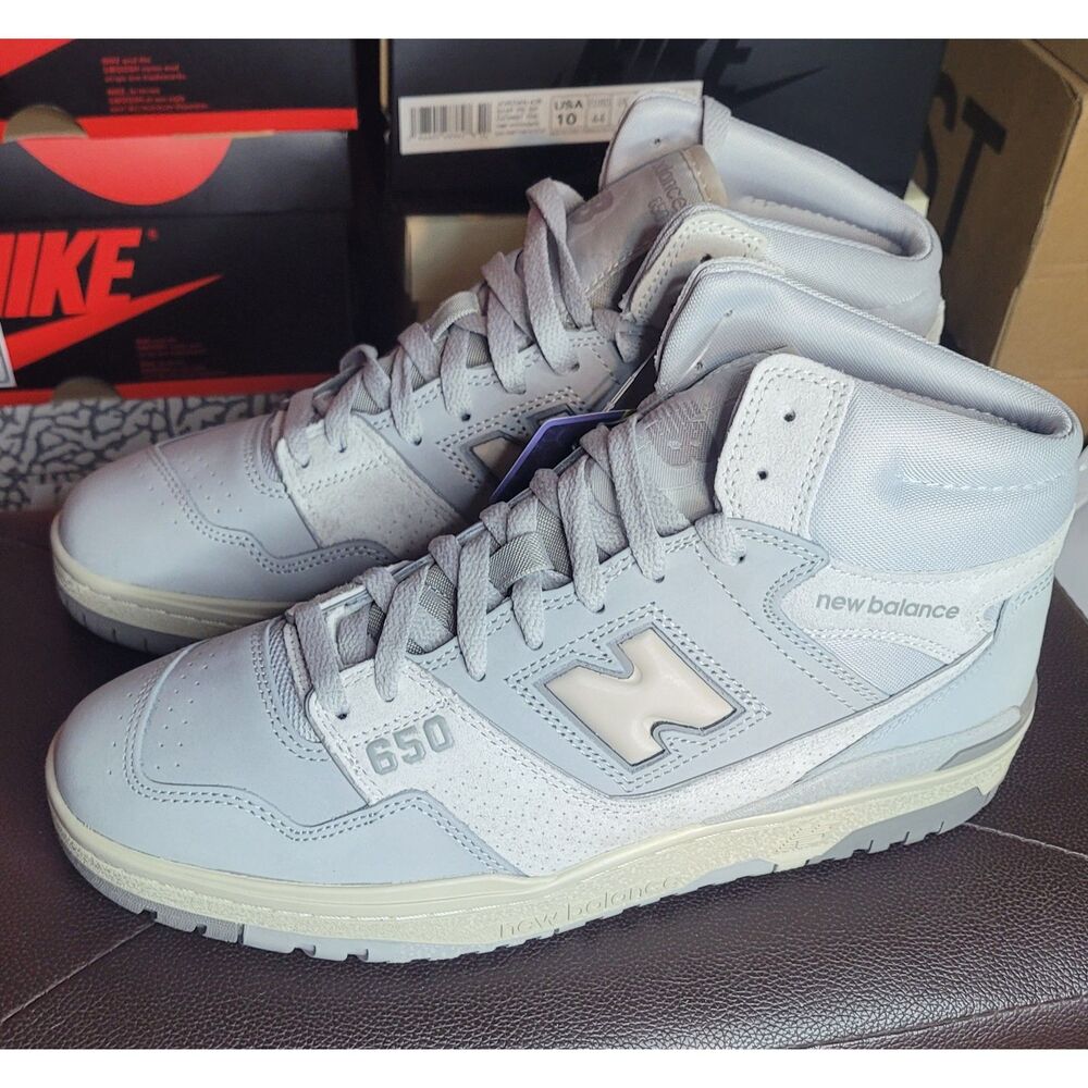 New Balance 650R Grey Grey BB650RGG Men's Size 10 High Top Sneakers NWB